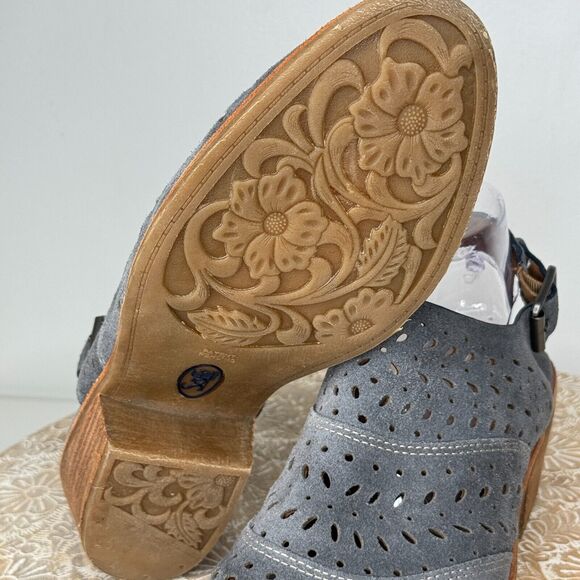 Sofft Gray Perforated Mules - Picture 7 of 10